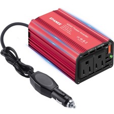 400W Power Inverter 12V DC to 110V AC, Car Charger Plug in Adapter Outlet wit...