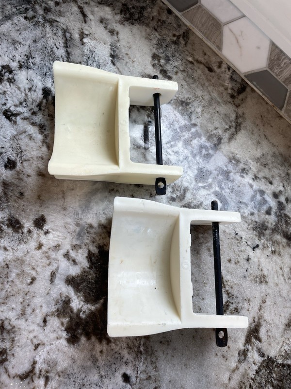 Plastic Horse Jump Cups with Pins One Set White Color