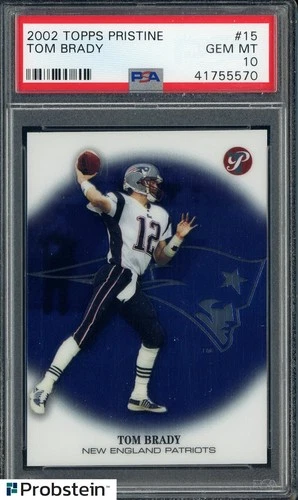 2002 Topps Pristine #15 Tom Brady New England Patriots PSA 10 GEM MINT