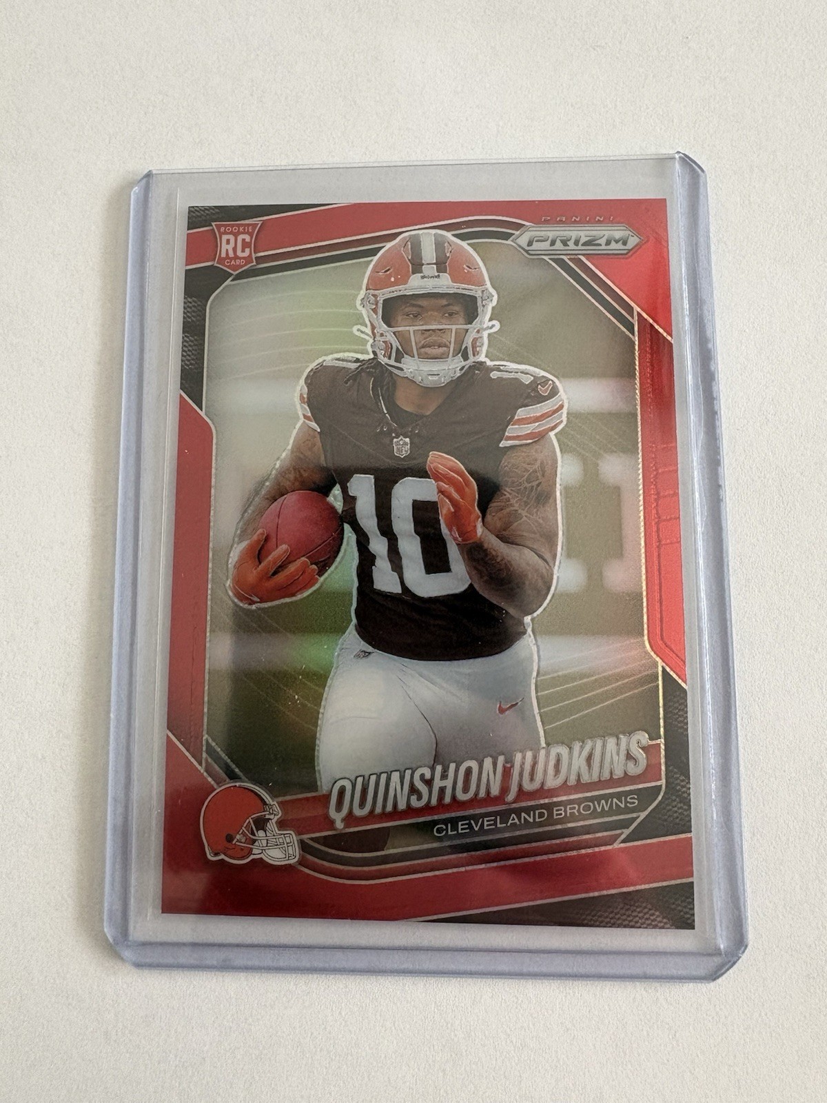 Quinshon Judkins 2025 Prizm Rookie Red Prizm Rookie #313 SSP Browns