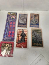 Harry Potter Lot Of Bookmarks Vintage 2000+the Wizarding Trunk Exclusive Pin