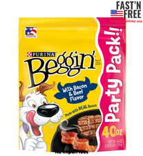 Purina Beggin' Strips Dog Treats with Real Bacon  Beef Tender Chews, 40 oz