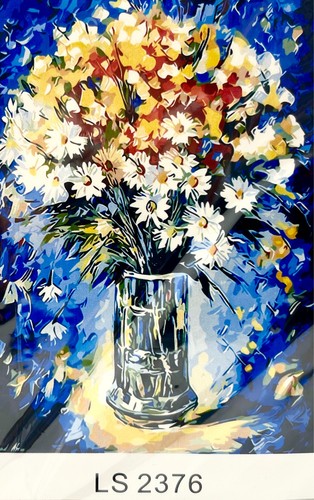 NEW 2020s Unbranded Flowers In Vase LS2376 PBN Paint By Number Kit 1212
