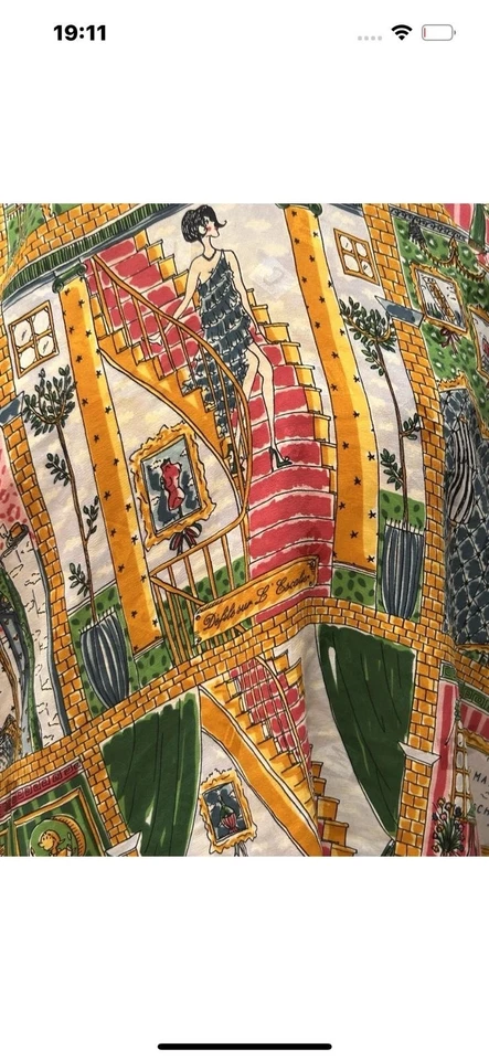 Lenço de seda multicolorido S26# Moschino 34 polegadas - Imagem 3 de 4