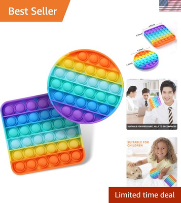 #ad #ad 2 Packs Pop Fidget Sensory Toys Autism Special Needs Stress Relief Silicone ... $14.99