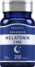 Melatonin 3mg 250 Tablets Vegetarian Supplement Non-GMO by Piping Rock