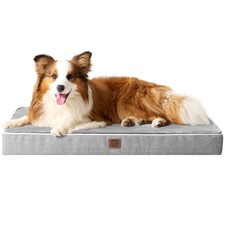 EHEYCIGA Orthopedic Memory Foam Dog Bed 41"x27" Waterproof XL Dogs Washable Grey