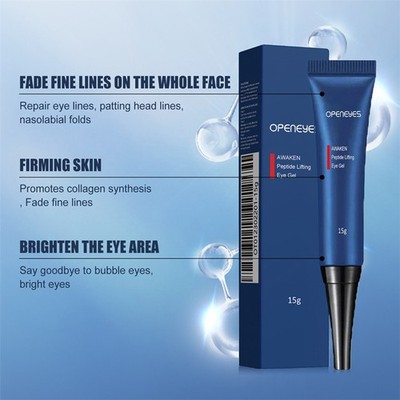 15G Men's Eye Cream Peptide Lifting Eye Gel For Eye Bags Fine Grain Dark Circles