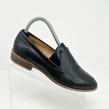 Madewell Women's Black Leather Frances Loafers Size 8 Slip-On Flats Casual