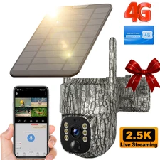 Campark 4G LTE Cellular Trail Camera with Solar Panel 360° Full View Game Camera