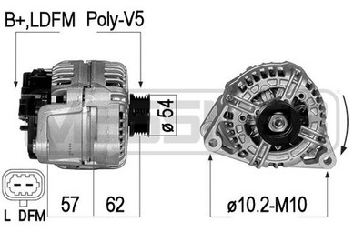ERA 210834A Generator, Lichtmaschine für OPEL CORSA D (S07)