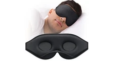 3D Contoured Pressure-Free Sleep Mask,Full Light-Blocking Blindfold for Travel &