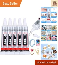 5PCS B7000 Craft Glue - Super Clear & Elastic Adhesive for Creative Projects