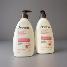 Aveeno Creamy Oil Moisturizer Lotion For Dry Skin 12oz 354 ml ea , Lot of 2 New