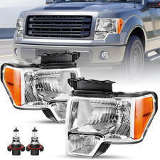 Headlight Assembly Compatible with 2009-2014 Ford F150 OE Style Headlamp Replace
