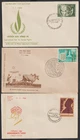 3 India 1968 FDC Cover Wheat Evolution Human Rights Gaganendranath Tagore