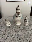 Red Wing Pottery Bob White Quail Hors D’oeuvres Server & Salt Pepper Shakers Set