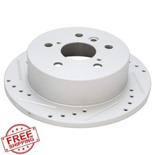 TRQ Rear Brake Rotors G-Coated Drilled Slotted Lexus ES300 02-03 Camry 02-06