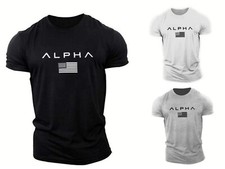 Men's Short Sleeve Gym Muscle T-Shirt Workout Tee Bodybuilding Slim Fit Tshirts