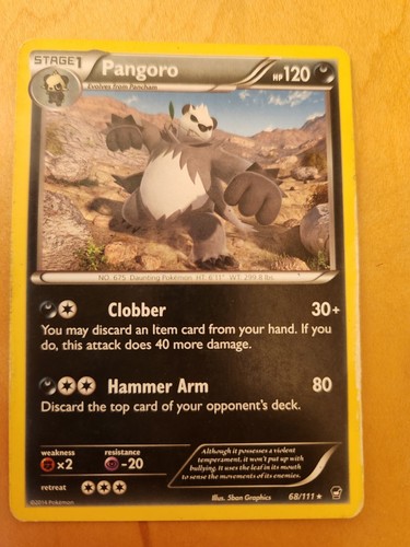 Pokémon TCG Pangoro XY Furious Fists 68/111 Regular Rare
