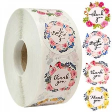 40 THANK YOU FOR YOUR PURCHASE ENVELOPE SEALS LABELS STICKERS 1" ROUND FREE SHIP
