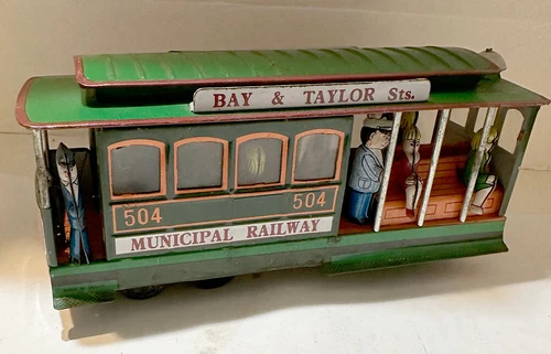 Marx Friction Vintage Tin San Fran Municipal Railway 504 Powell& Mason
