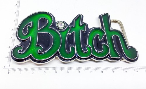 Bitch Metall Gürtelschnalle rot Retro Vintage berühmte Marke Stile Design Hip Hop. - Bild 2 von 15