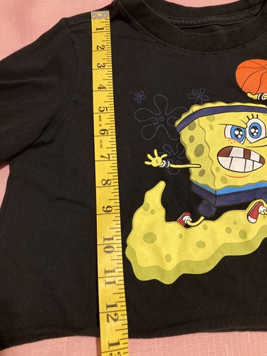 Nike SpongeBob Kids Unisex Cropped T-shirt Size Small Basketball Nickelodeon - Picture 5 of 9