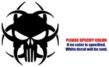 Punisher Biohazard Skull 2 Graphic Die Cut decal sticker Car Truck Boat Wall 6"