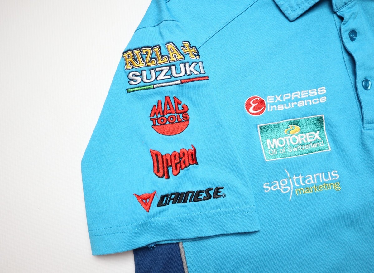 RIZLA SUZUKI TEAM MotoGP RACING POLO SHIRT JERSEY TOP