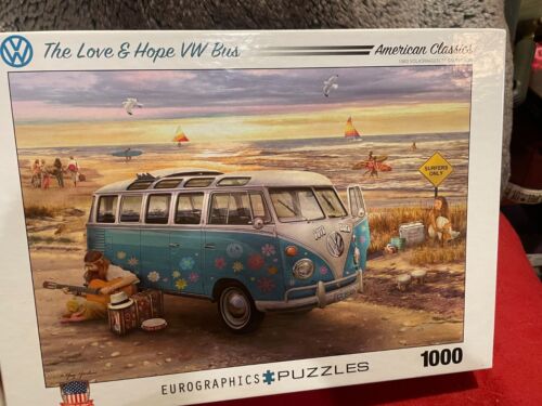 Eurographics The Love and Hope VW Bus Puzzle 1000 Jigsaw Volkswagen - Picture 1 of 2