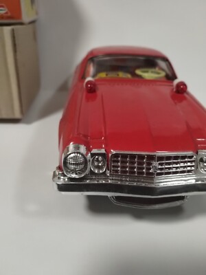 Vintage ASAHI Chevrolet Camaro LT Red Tin Car Battery Operated