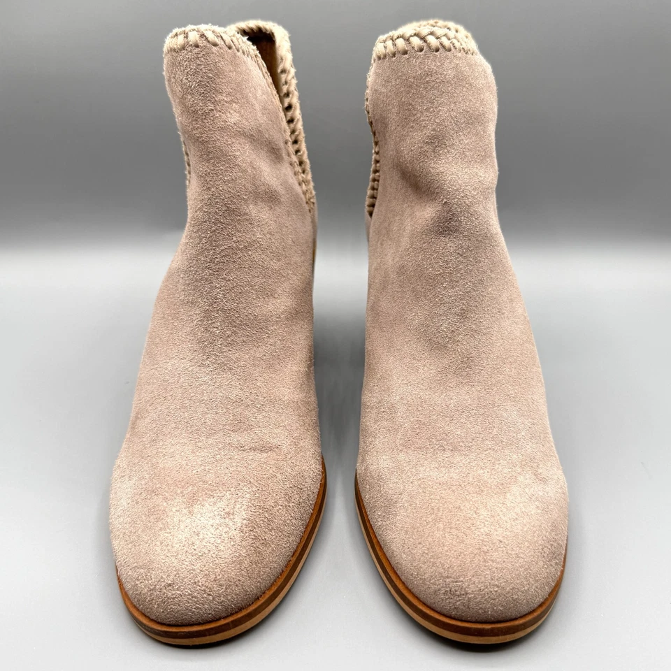 Botín trenzado Frye and Co Phoebe para mujer talla 8 lila gamuza recorte botín Foto 2 de 4