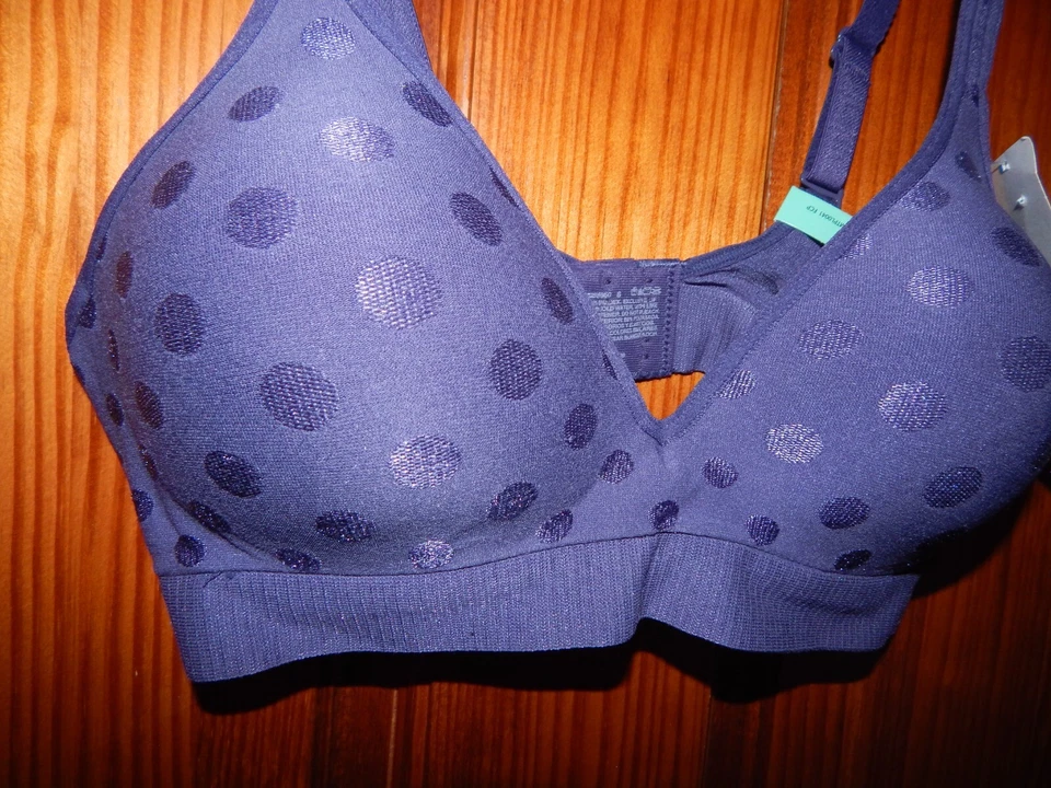 HANES COMFORT FLEX FIT PLUM BRA, WIRELESS, MEDIUM LINING , SIZE SMALL, NWT - Image 2 of 4