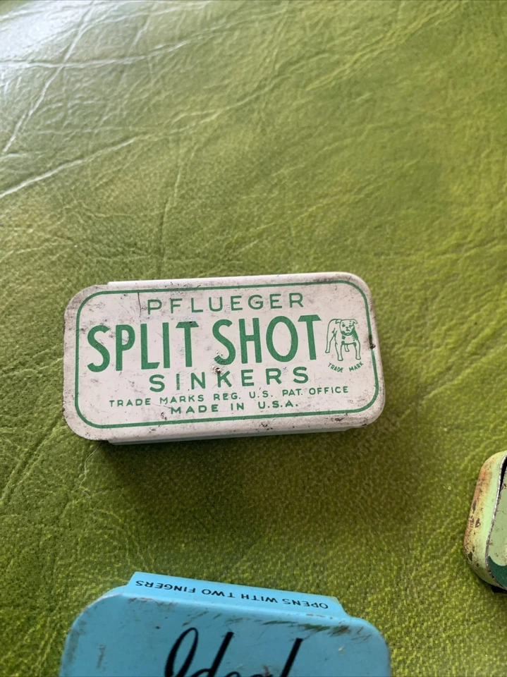 Vintage Pflueger Ideal H-I Meadow Brooks Fish Hooks Little Sinkers Fishing Tins - Image 4 of 4