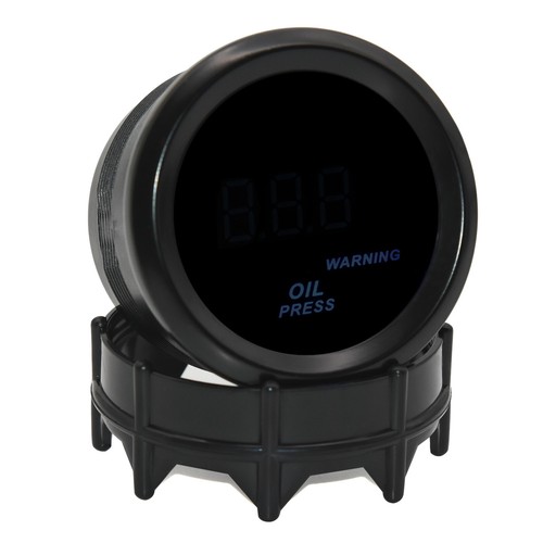 52mm Blue LED Digital Car Oil Pressure Gauge Meter with Sensor W/ Warning Light - Picture 9 of 12