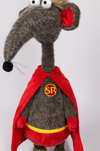 Weihnachten Ratte Plüsch Deko Fledermaus Superheld Figur weich groß stehend Xmas - Bild 40 von 43