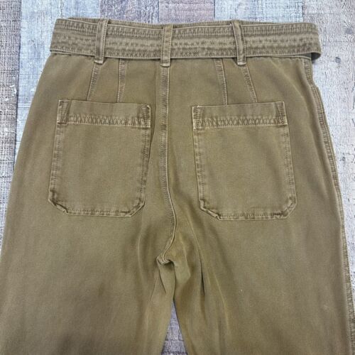 Free People Corin High Waisted Button Front Wide leg Pant Size 2 Mustard - Picture 8 of 12