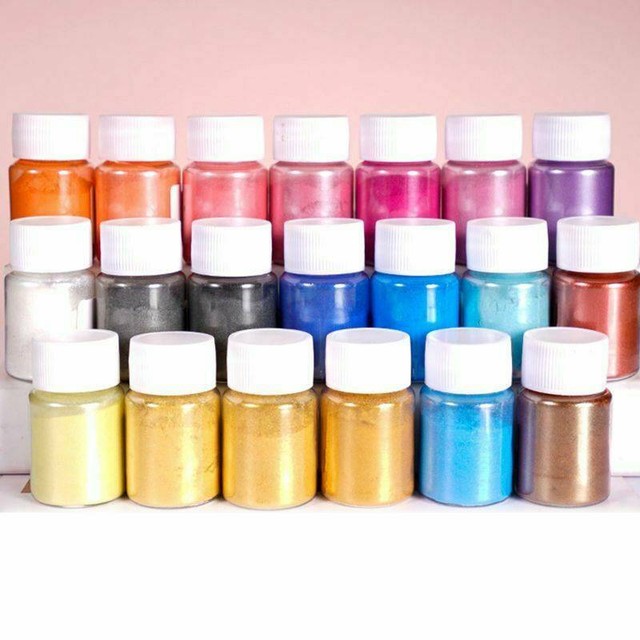20 Colors Natural Mica Powder Epoxy Resin Dye Pearl Pigment Mineral Mica Powder eBay