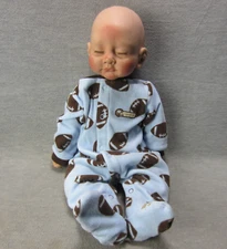 AEL Kim Michaels Doll Baby Boy Rosy Cheeks Glued Lashes Cloth Body 20i READ