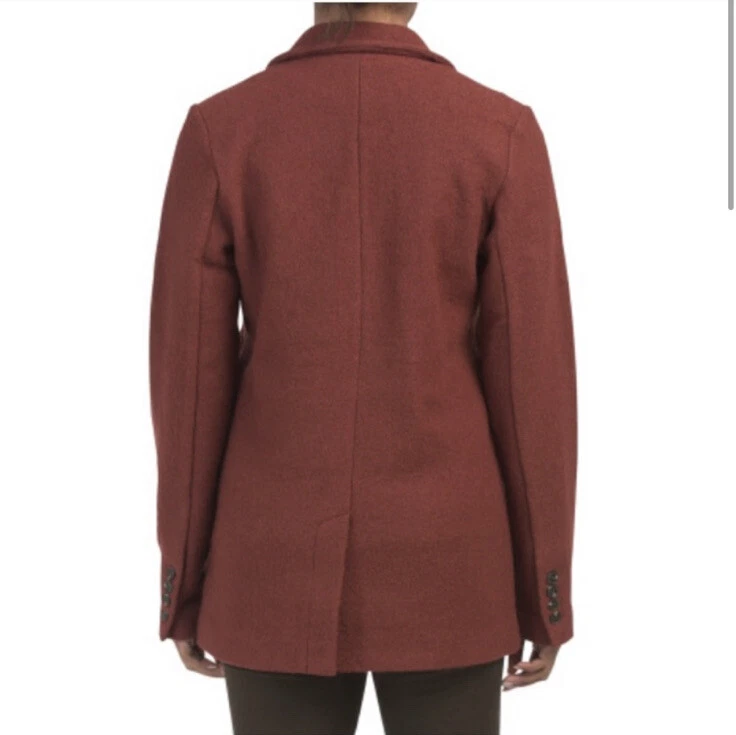 Burnt orange peacoat shop