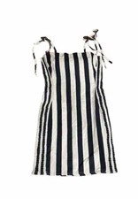 ASTR the Label- Lena Women's Bodycon Navy/Beige Striped Dress Mini Size Small