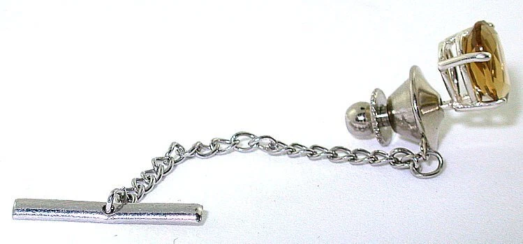 10x7 pera dorado cuarzo ahumado gema plata esterlina corbata ESTT271 Foto 3 de 3