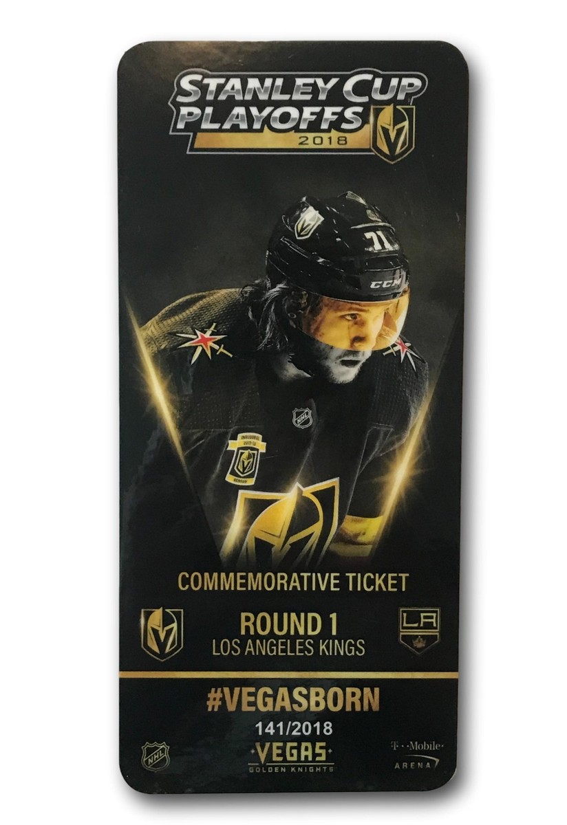 Vegas Golden Knights Commemorative La Kings Playoff Ticket #D/2018
