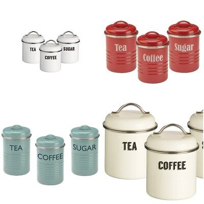 wekelijks koper Badkamer Typhoon Vintage Retro Kitchen Set Coffee Tea Sugar Canister Can Tin  Container | eBay