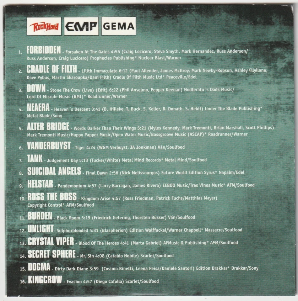 ✪ ROCK HARD LAUSCHANGRIFF #8/2010 METAL-MAGAZIN CD-SAMPLER NEUW. TOP NM-VG+ - Bild 2 von 3