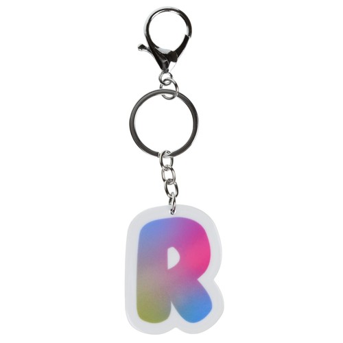 Alphabet Initial Keyring Kids Colourful Personalised Letter Name Tag Charm - Picture 35 of 51