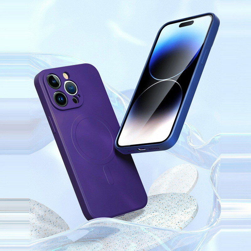 Anqrp Cover Magnetica Per IPhone 13 Pro, [Mag-Safe] [Antigraffio E Antiurto], Custodia In Silicone TPU Morbida E Sottile – Ricarica Veloce, Compatibile Con Accessori MagSafe (6.1 Pollici)