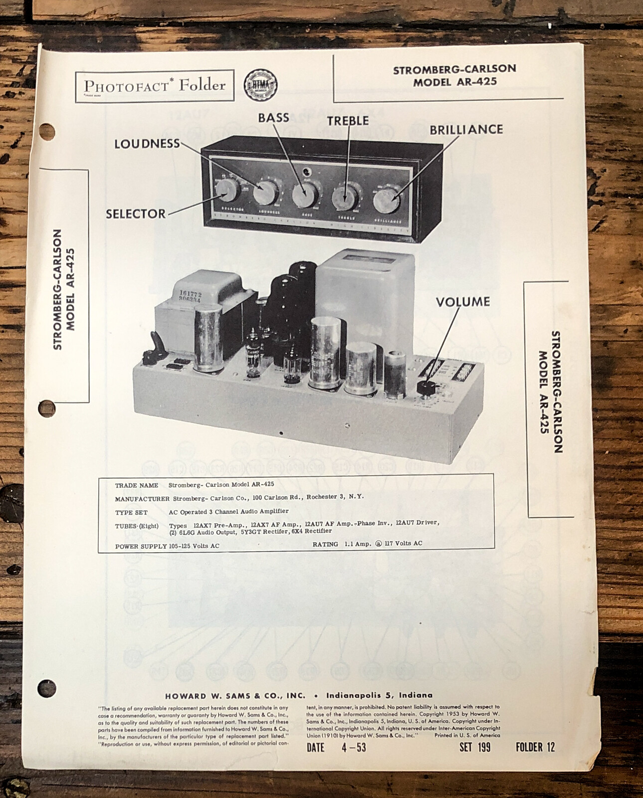 Stromberg-Carlson AR-425 vintage audio equipment - eBay listing photo 1