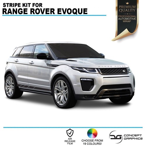 Slash Side Stripes Decal Stickers Graphics Vinyl Kit Fit Range Rover Evoque 4x4 - Picture 2 of 3